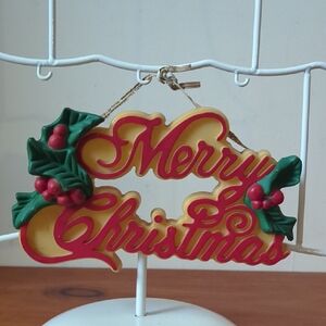 Vintage Merry Christmas Placque Holiday Signage